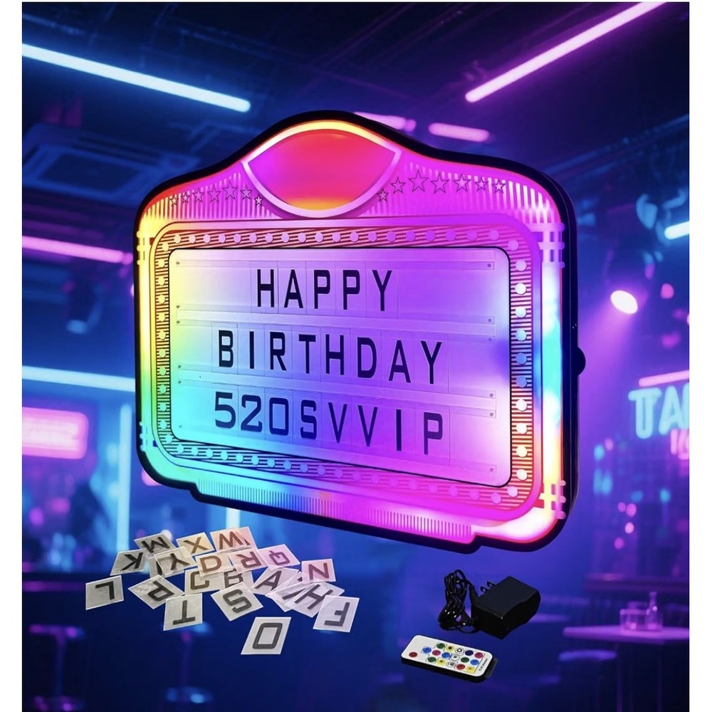 VIP LED Bottle Service Sign RGB Marquee Party Club Bar Sign